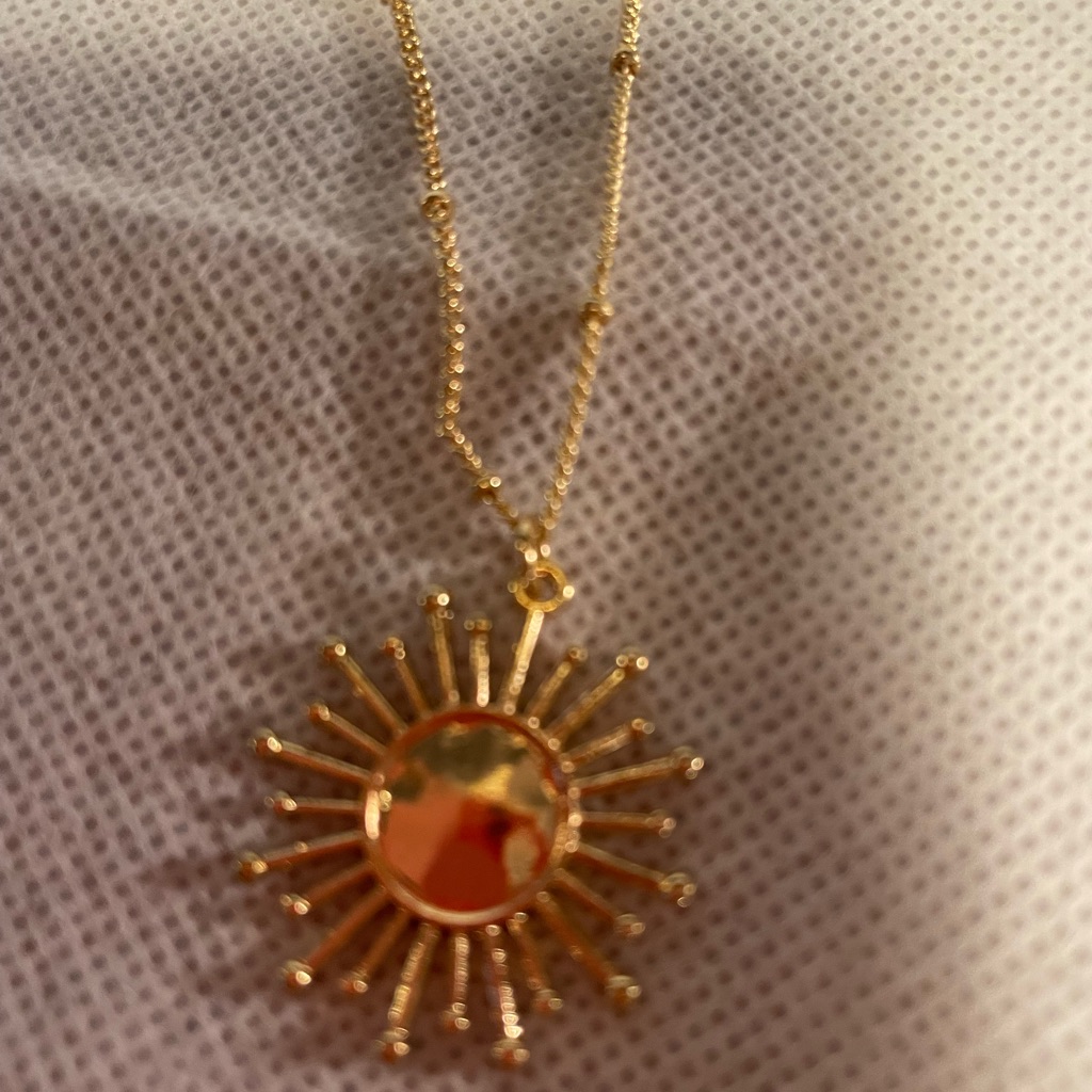 Three Strand Gold Fashion Necklace And Stud Earring Set